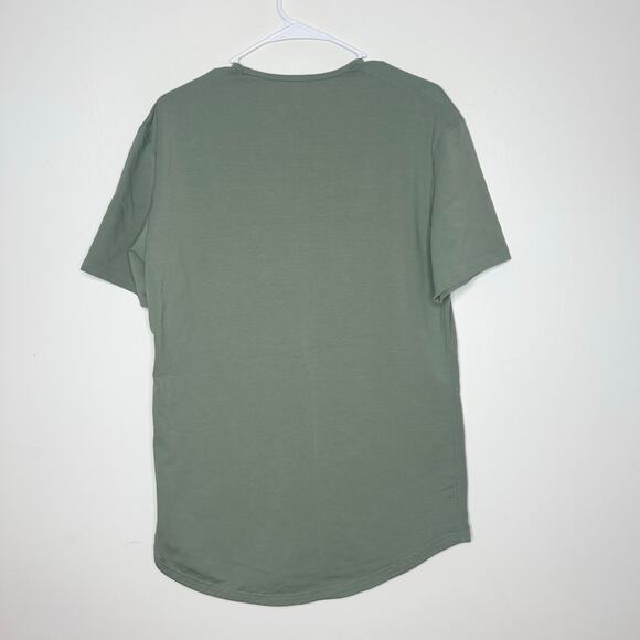 BYLT Drop Cut Lux Short Sleeve Shirt Moss Green - Picture 6 of 6